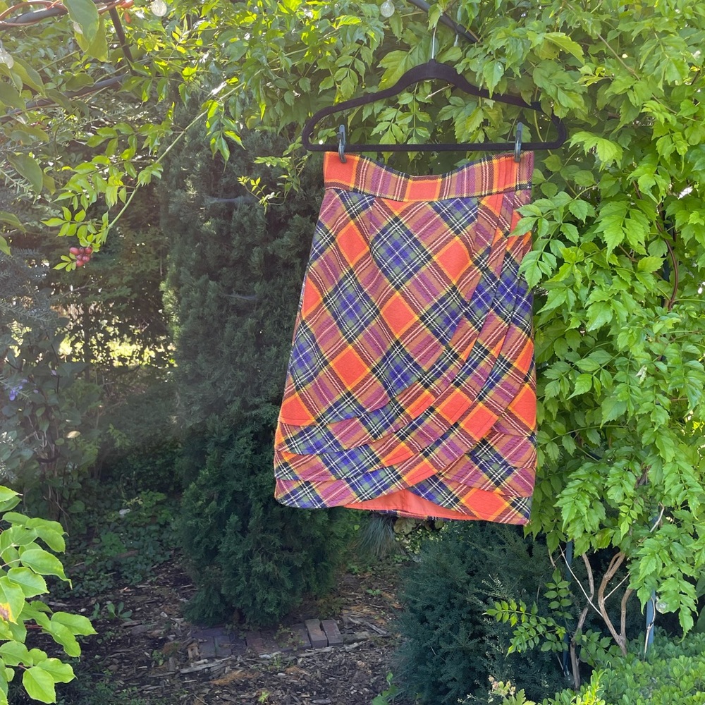 Anthropologie Plenty by Tracy Reese Wool Plaid Pencil Skirt